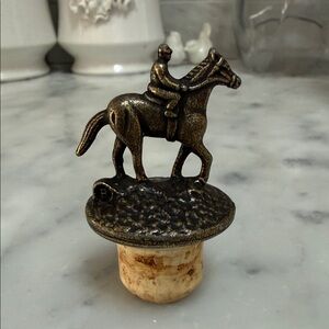 Equestrian Bronze Bottle Stopper